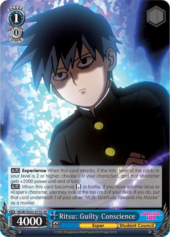 Ritsu: Guilty Conscience (MOB/SX02-075S SR) [Mob Psycho 100]
