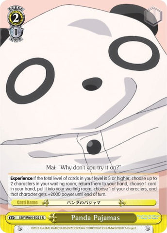 Panda Pajamas (SBY/W64-E021 U) [Rascal Does Not Dream of Bunny Girl Senpai]