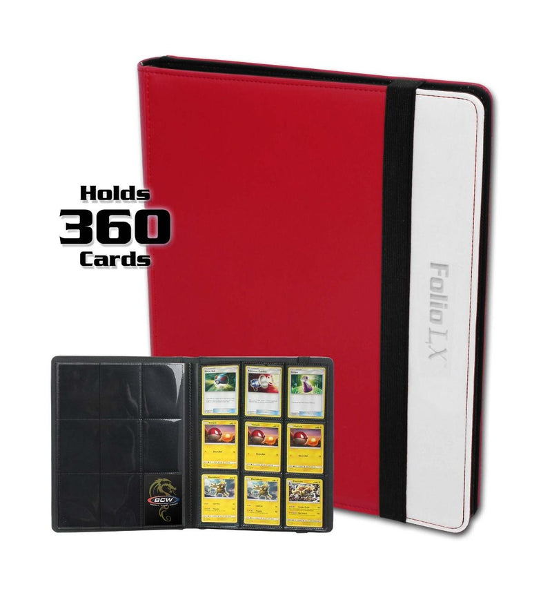 BCW Pro-Folio 9-Pocket LX Album - Red/White