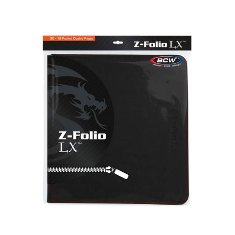 BCW Z-Folio 12-Pocket LX Album - Black