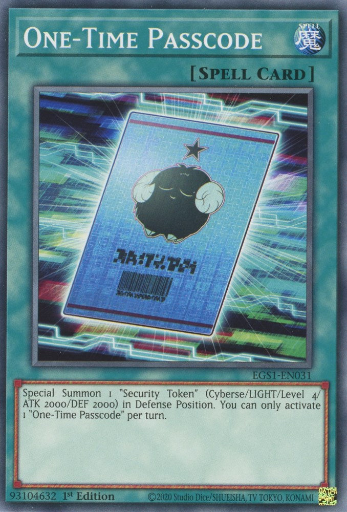 One-Time Passocde [EGS1-EN031] Common