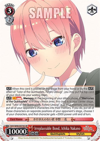 Irreplaceable Bond, Ichika Nakano (5HY/W90-E074S SR) [The Quintessential Quintuplets 2]