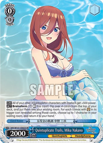 Quintuplicate Trails, Miku Nakano (5HY/W101-E082S SR) [The Quintessential Quintuplets Movie]