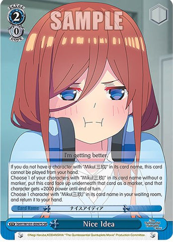 Nice Idea (5HY/W101-E097S SR) [The Quintessential Quintuplets Movie]