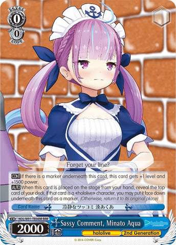 Sassy Comment, Minato Aqua (HOL/W91-TE049R RRR) [hololive production]