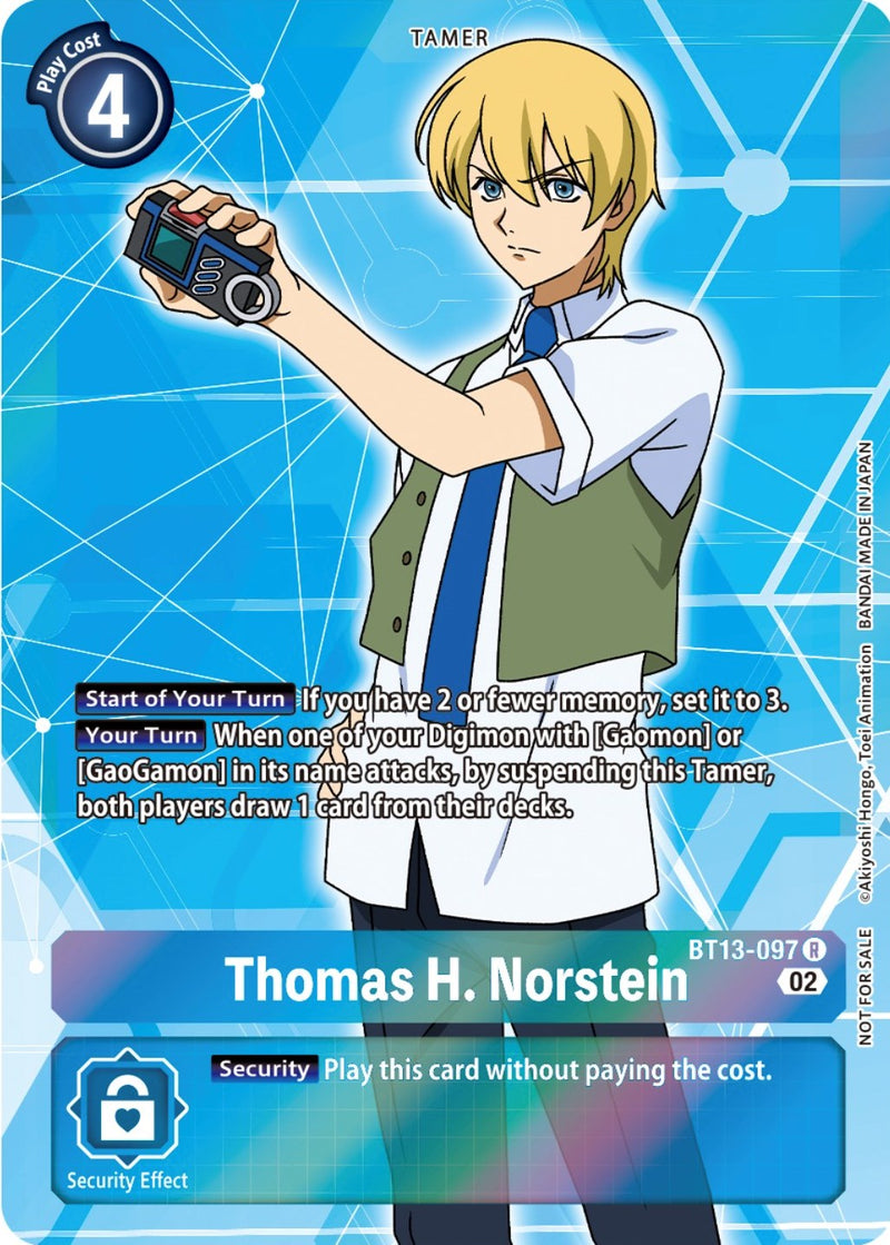 Thomas H. Norstein [BT13-097] (Box Topper) [Versus Royal Knight Booster]