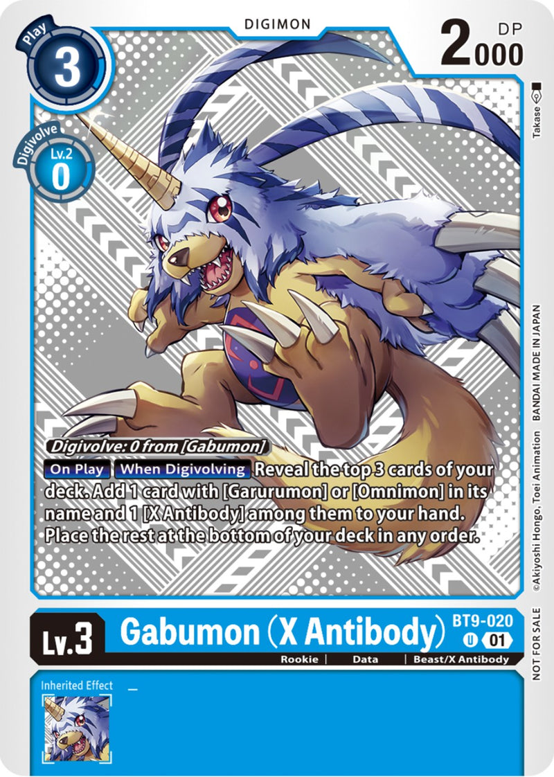 Gabumon [BT9-020] (X Antibody) (Starter Deck 15 & 16 Pre-Release) [X Record]