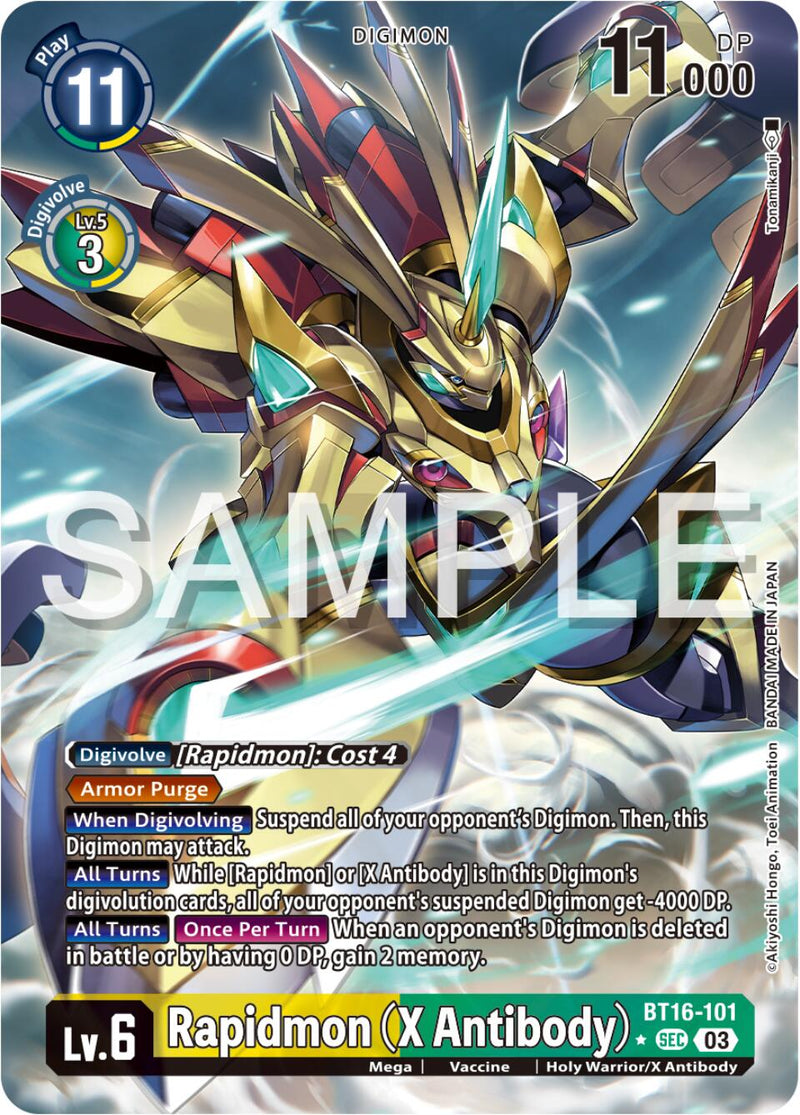 Rapidmon [BT16-101] (X Antibody) (Alternate Art) [Beginning Observer]