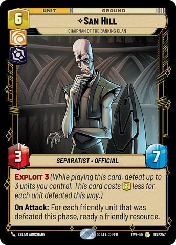 San Hill - Chairman of the Banking Clan (186/257) [Twilight of the Republic]