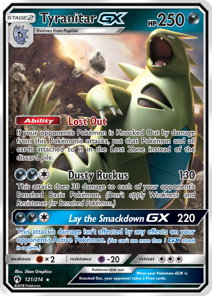 Tyranitar GX (121/214) [Sun & Moon: Lost Thunder]