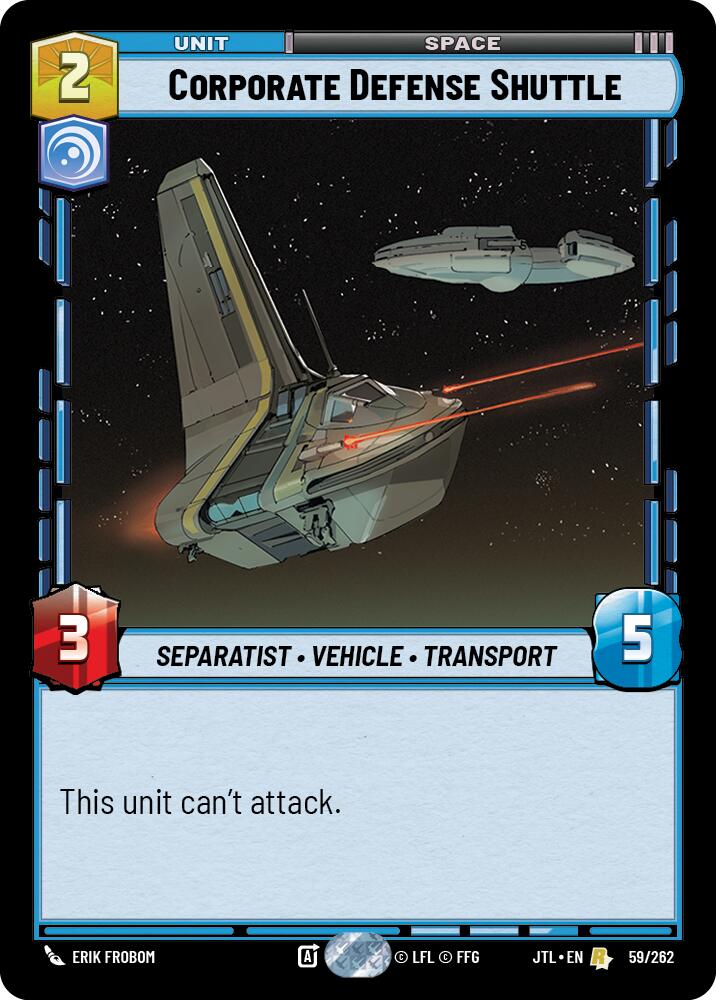 Corporate Defense Shuttle (059/262) [Jump to Lightspeed]