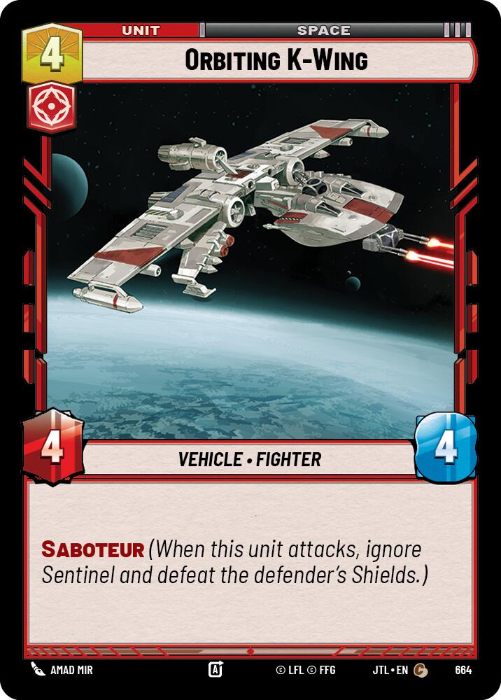 Orbiting K-Wing (Foil) (664) [Jump to Lightspeed]