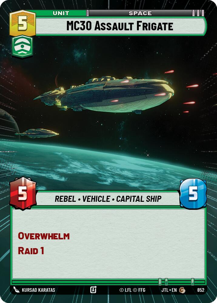 MC30 Assault Frigate (Hyperspace Foil) (852) [Jump to Lightspeed]