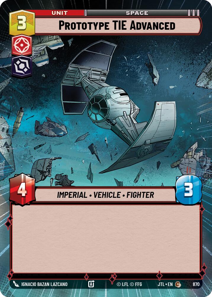 Prototype TIE Advanced (Hyperspace Foil) (870) [Jump to Lightspeed]