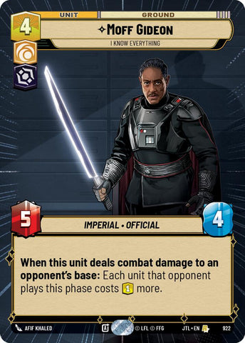 Moff Gideon - I Know Everything (Hyperspace Foil) (922) [Jump to Lightspeed]
