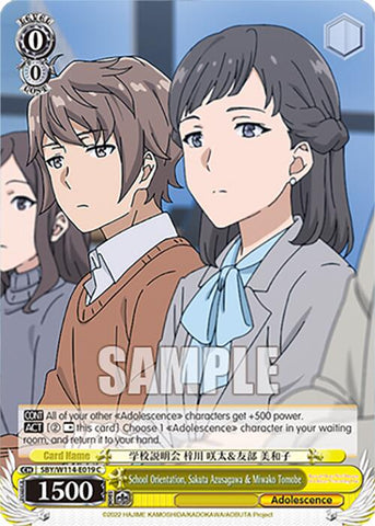 School Orientation, Sakuta Azusagawa & Miwako Tomobe (SBY/W114-E019 C) [Rascal Does Not Dream Series]