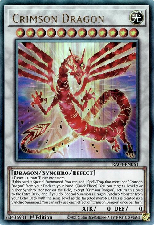 Crimson Dragon (card) [RA04-EN061] Ultimate Rare