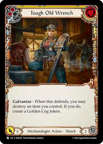 Tough Old Wrench (Yellow) [SEA034] (High Seas)  Rainbow Foil