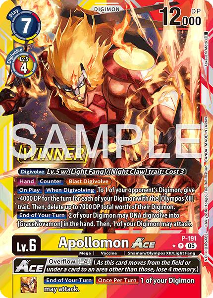 Apollomon ACE [P-191] (Store Tournament 2025 Vol.3 Winner Pack) [Promotion Cards]