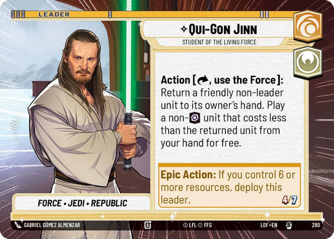 Qui-Gon Jinn (280) - Student of the Living Force (Hyperspace) (280) [Legends of the Force]