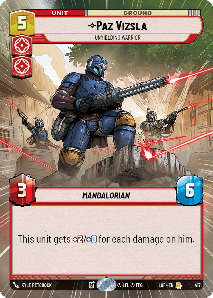 Paz Vizsla (417) - Unyielding Warrior (Hyperspace) (417) [Legends of the Force]