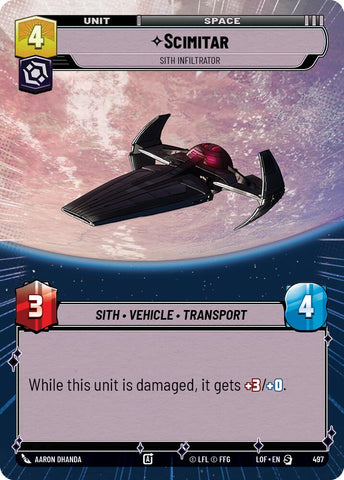 Scimitar (497) - Sith Infiltrator (Hyperspace) (497) [Legends of the Force]