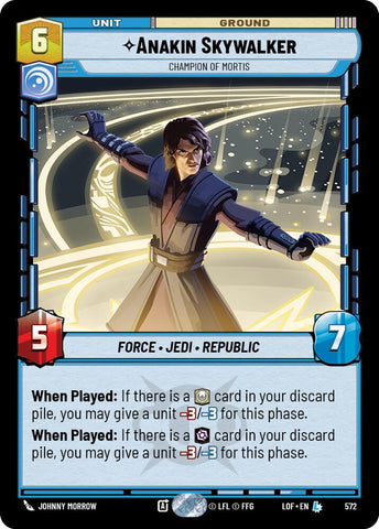 Anakin Skywalker (572) - Champion of Mortis (Foil) (572) [Legends of the Force]