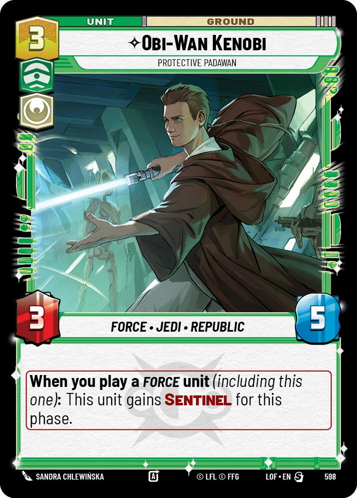 Obi-Wan Kenobi (598) - Protective Padawan (Foil) (598) [Legends of the Force]