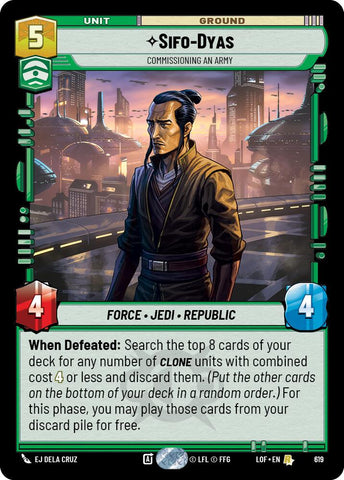 Sifo-Dyas (619) - Commissioning An Army (Foil) (619) [Legends of the Force]