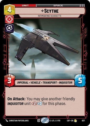 Scythe (637) - Intimidating Silhouette (Foil) (637) [Legends of the Force]