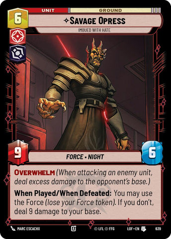 Savage Opress (639) - Imbued With Hate (Foil) (639) [Legends of the Force]