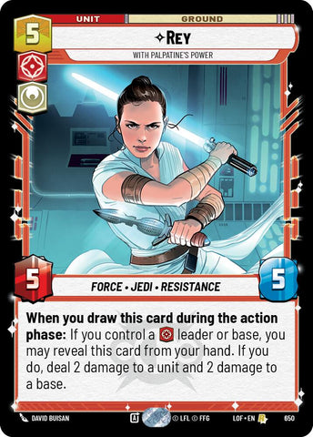 Rey (650) - With Palpatine's Power (Foil) (650) [Legends of the Force]