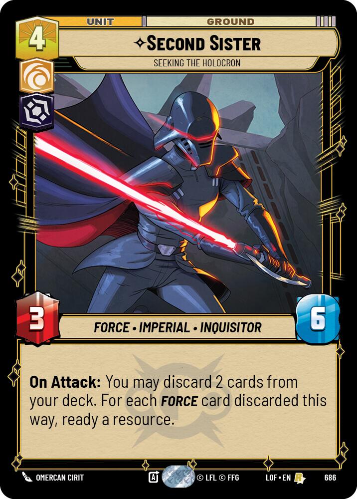 Second Sister (686) - Seeking the Holocron (Foil) (686) [Legends of the Force]