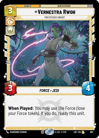Vernestra Rwoh (697) - Precocious Knight (Foil) (697) [Legends of the Force]