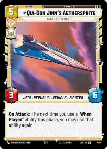 Qui-Gon Jinn's Aethersprite (699) - Guided by the Force (Foil) (699) [Legends of the Force]