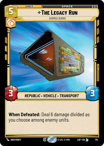 The Legacy Run (715) - Doomed Debris (Foil) (715) [Legends of the Force]