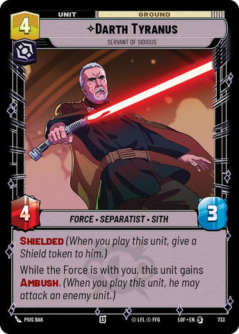 Darth Tyranus (733) - Servant of Sidious (Foil) (733) [Legends of the Force]