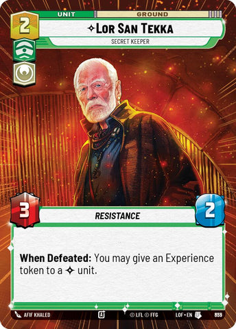 Lor San Tekka (835) - Secret Keeper (Hyperspace Foil) (835) [Legends of the Force]
