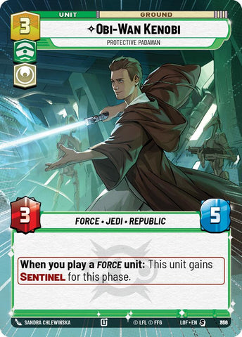 Obi-Wan Kenobi (836) - Protective Padawan (Hyperspace Foil) (836) [Legends of the Force]