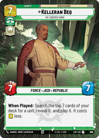 Kelleran Beq (840) - The Sabered Hand (Hyperspace Foil) (840) [Legends of the Force]