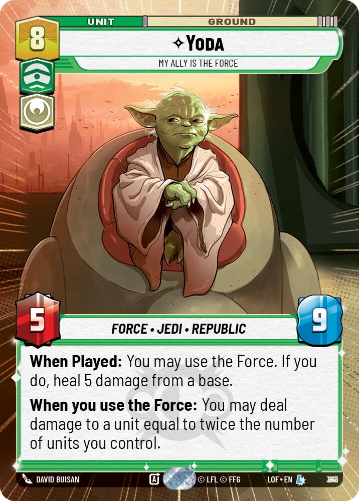 Yoda (841) - My Ally is the Force (Hyperspace Foil) (841) [Legends of the Force]