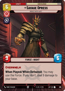 Savage Opress (877) - Imbued With Hate (Hyperspace Foil) (877) [Legends of the Force]