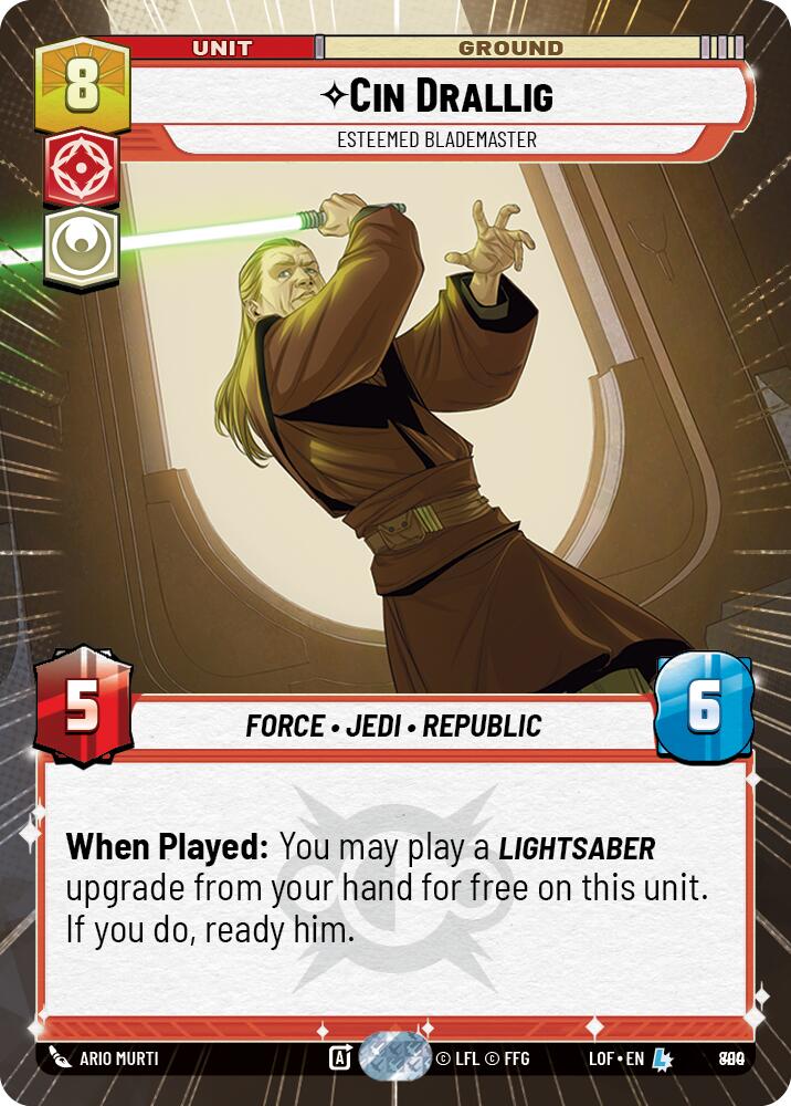 Cin Drallig (890) - Esteemed Blademaster (Hyperspace Foil) (890) [Legends of the Force]