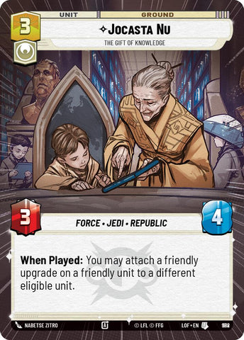 Jocasta Nu (988) - The Gift of Knowledge (Hyperspace Foil) (988) [Legends of the Force]