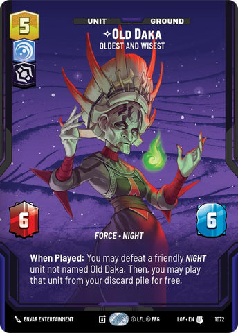Old Daka (1072) - Oldest and Wisest (Prestige Foil) (1072) [Legends of the Force]