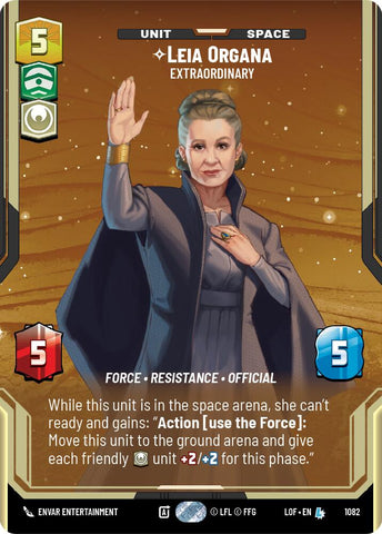Leia Organa (1082) - Extraordinary (Prestige Foil) (1082) [Legends of the Force]