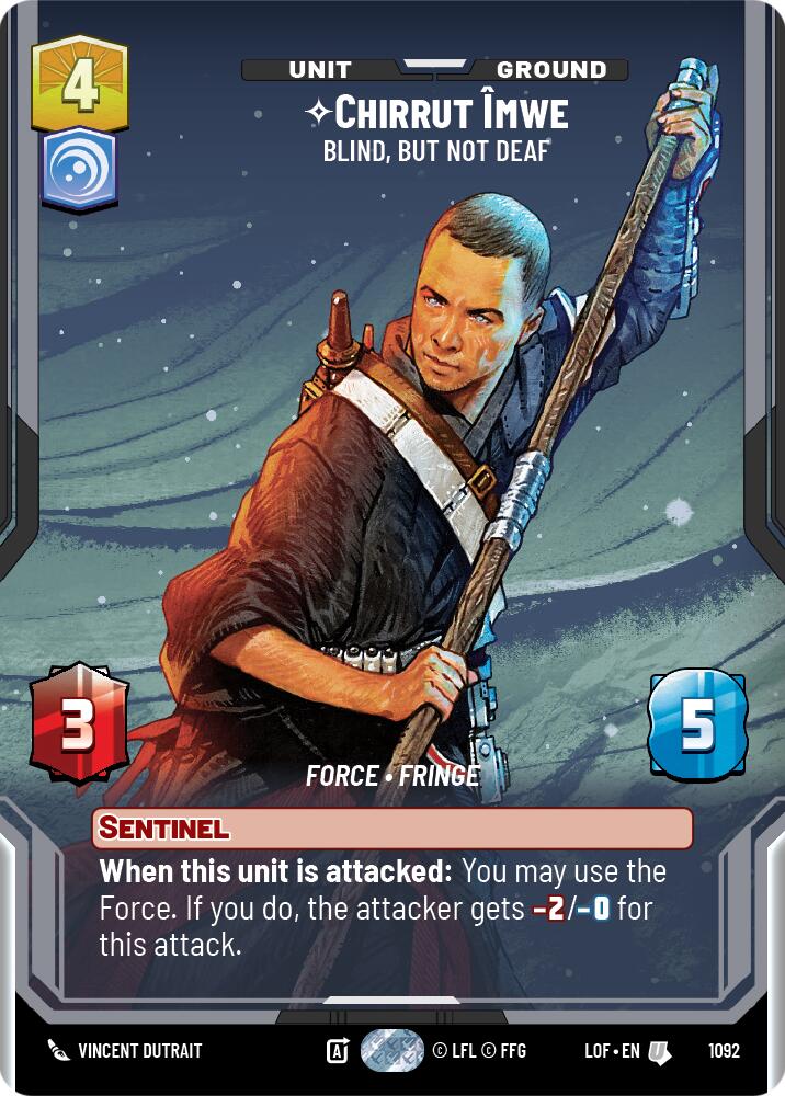 Chirrut Imwe (1092) - Blind, but not Deaf (Prestige Foil) (1092) [Legends of the Force]