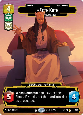 Eeth Koth (1100) - Spiritual Warrior (Prestige Foil) (1100) [Legends of the Force]