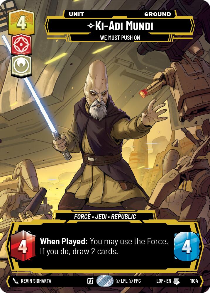 Ki-Adi-Mundi (1104) - We Must Push On (Prestige Foil) (1104) [Legends of the Force]