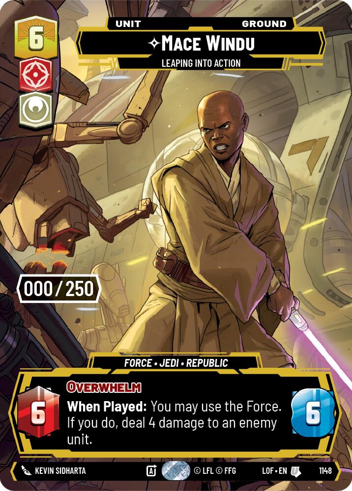 Mace Windu (1148) - Leaping into Action (Serialized) (1148) [Legends of the Force]